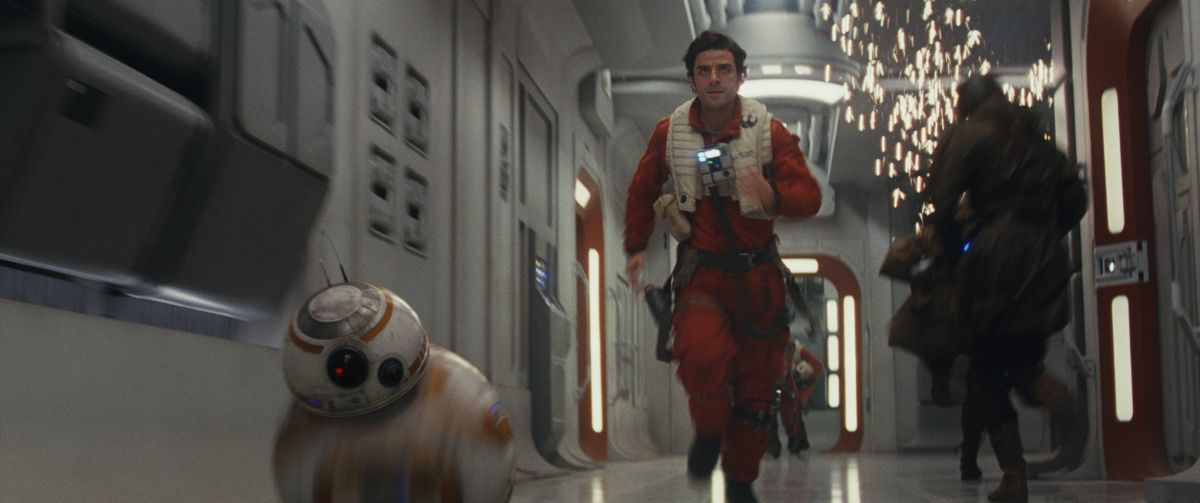 Star Wars: The Last Jedi
L to R: BB-8 and Poe Dameron (Oscar Isaac)
Photo: Film Frames Industrial Light & Magic/Lucasfilm
Â©2017 Lucasfilm Ltd. All Rights Reserved.