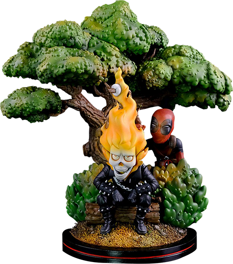 Deadpool Takes Amusing Advantage Of Ghost Rider In This Diorama